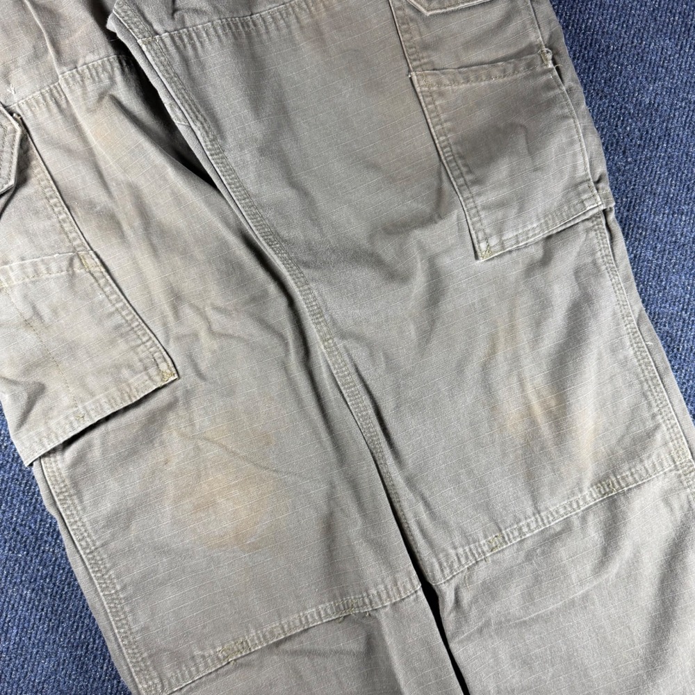 Carhartt Ripstop Cargo Work Pants Mens 31x29 15.5in Olive Drab